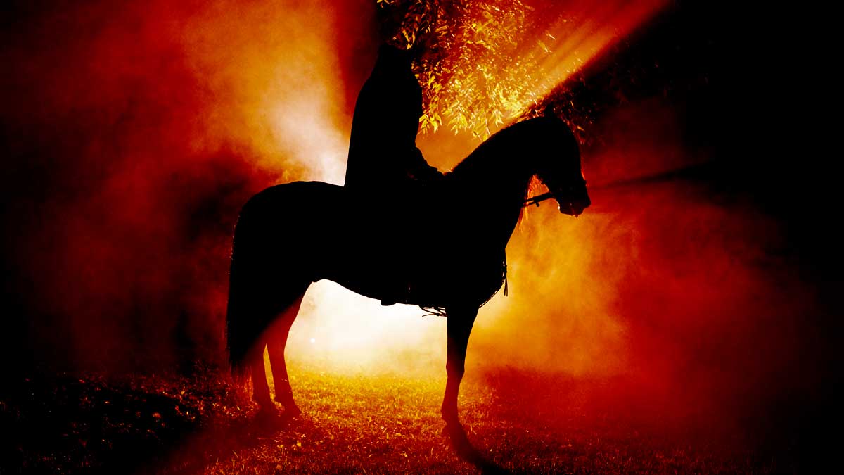 Headless Horseman in Silhouette