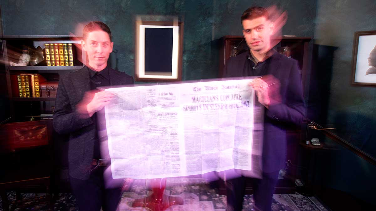 Magicians in front of an audience